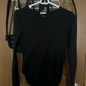 Black Long Sleeve Women's Bodysuit